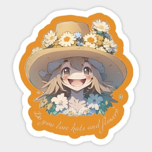 Girl in a hat Sticker